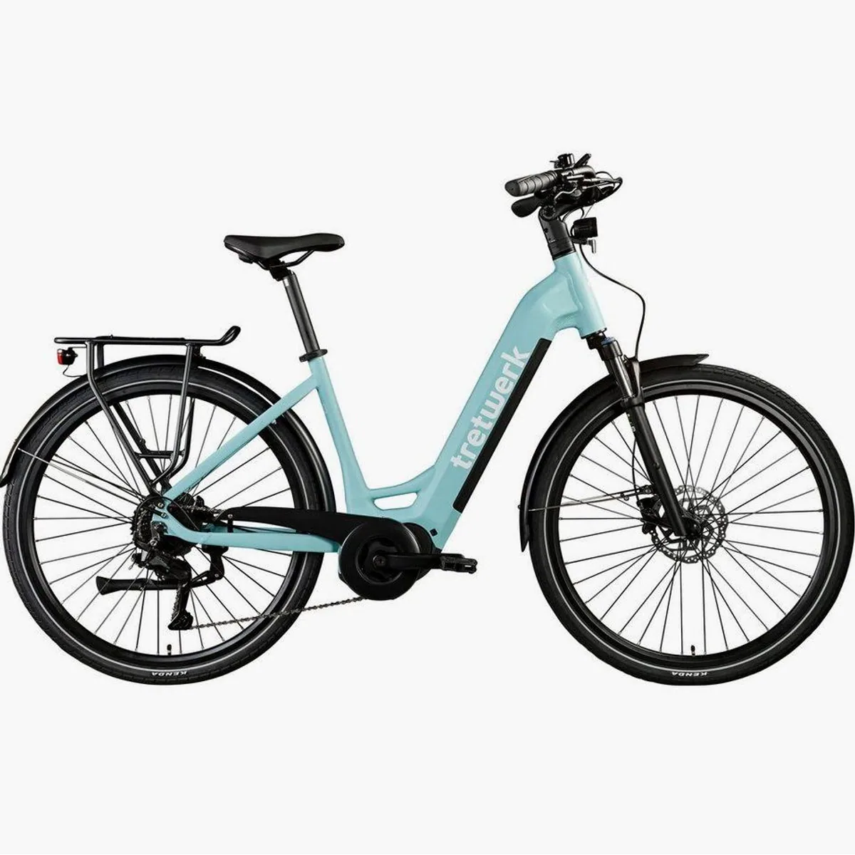 Tretwerk E-Bike Cityrad Amber, 9 Gang Shimano Cues, Mittelmotor mit 733 Wh