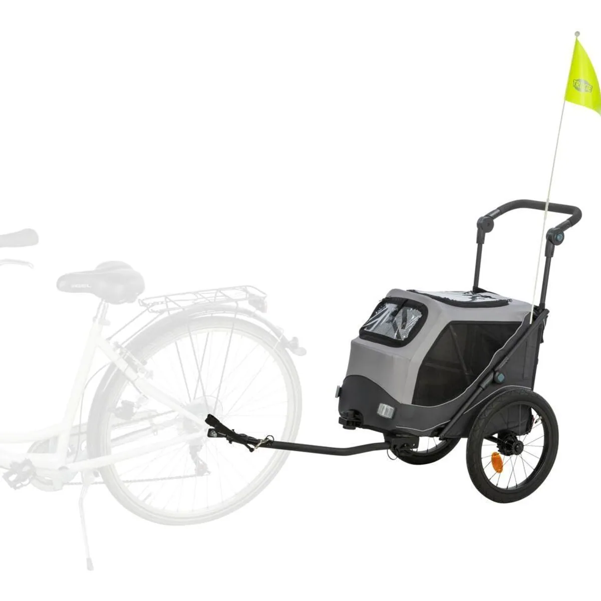 Trixie Fahrradhundeanhänger, schnell faltbar, reflektierende Elemente