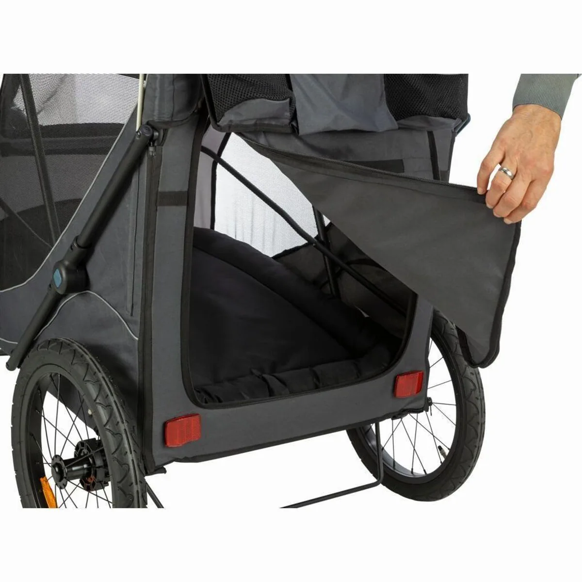 Trixie Fahrradhundeanhänger, schnell faltbar, reflektierende Elemente 5