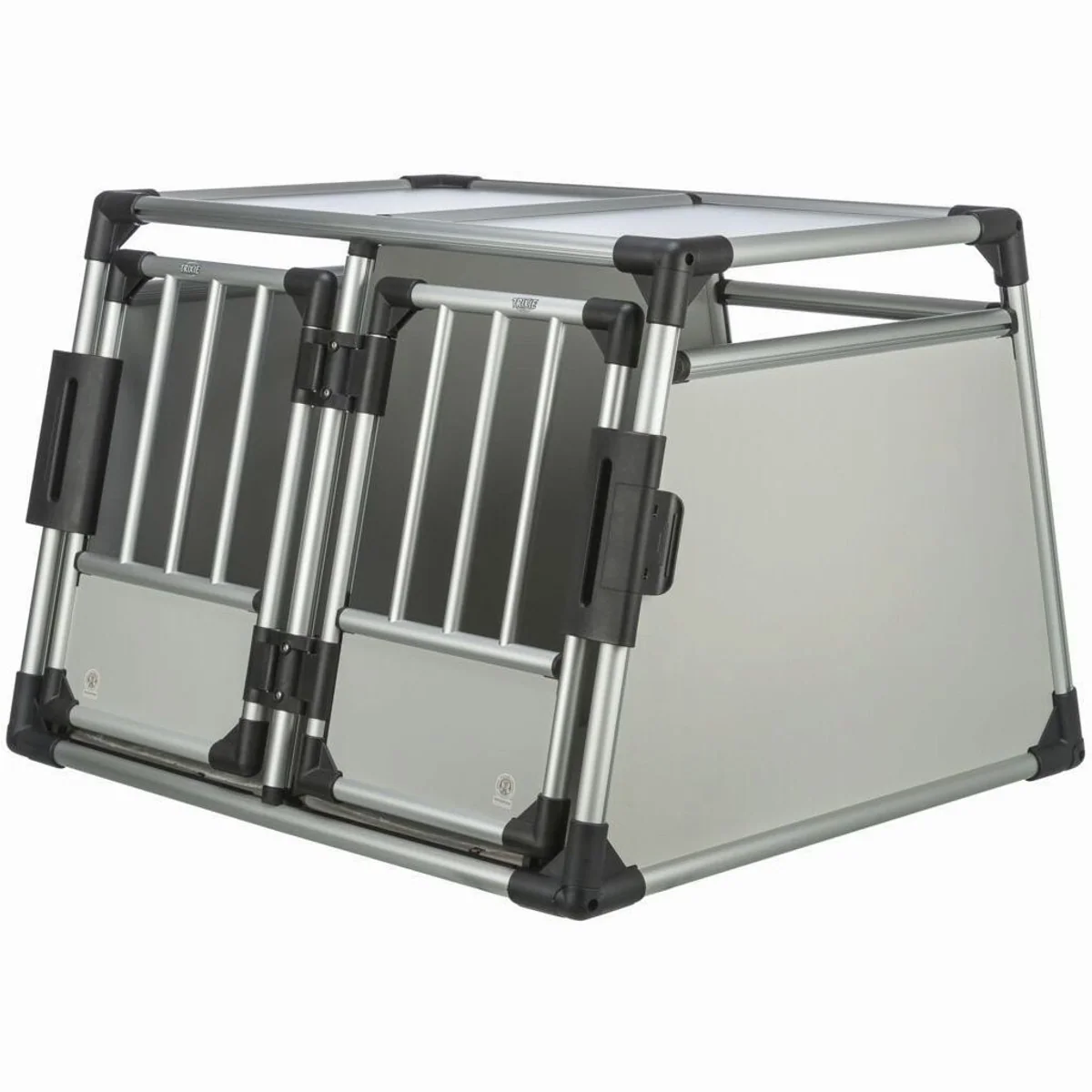 Trixie Doppel-Transportbox, Aluminium, robust und funktional