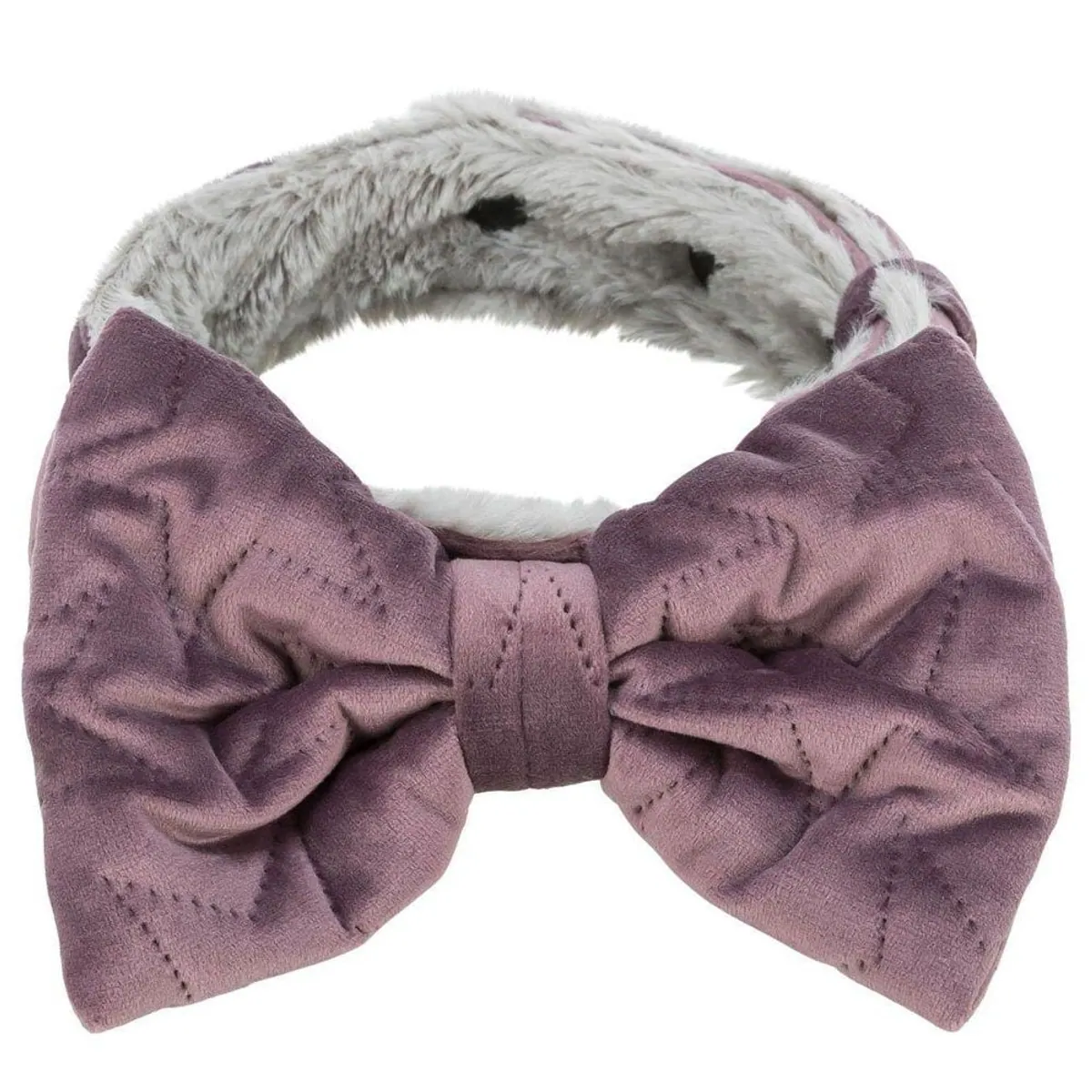 Trixie Estelle Hunde-Halsband, Samt-Optik, verstellbar — flieder, 40–55 cm