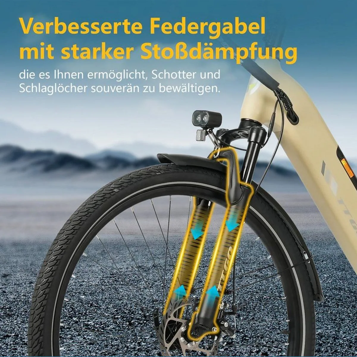 TTGO E-Bike Cityrad 28 x 2,0 Zoll, 120 km Reichweite, Aluminiumrahmen 3
