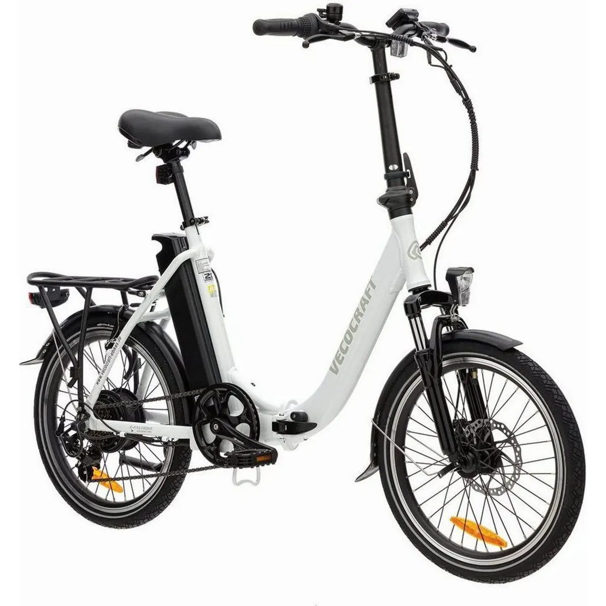 VECOCRAFT E-Pax 20 Zoll E-Bike, 7-Gang Shimano, herausnehmbarer Akku, leistungsstarker Heckmotor
