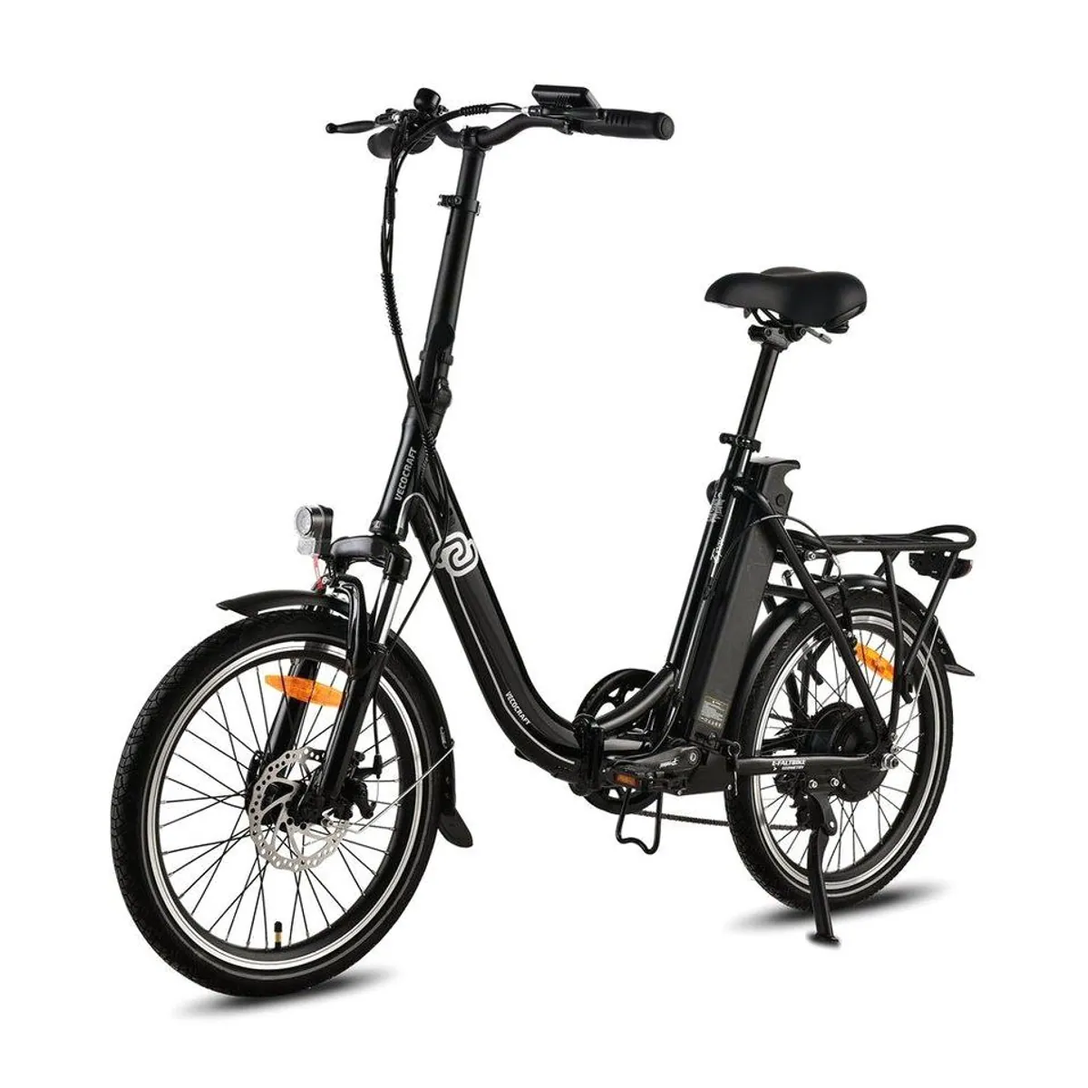 VECOCRAFT E-Pax E-Bike Klapprad, 20 Zoll, leistungsstarker Heckmotor, 7-Gang Shimano, herausnehmbarer Akku — max. 100 kg