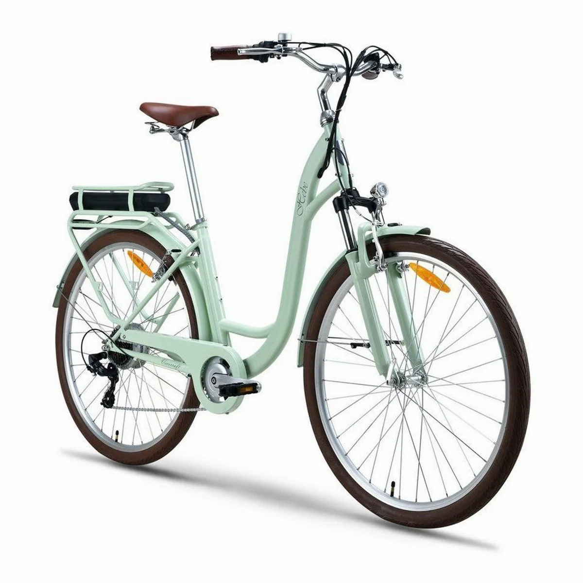 VECOCRAFT HEBE E-Bike Cityrad, 25 km/h, 7-Gang Shimano, komfortabler Tiefeinsteiger-Rahmen