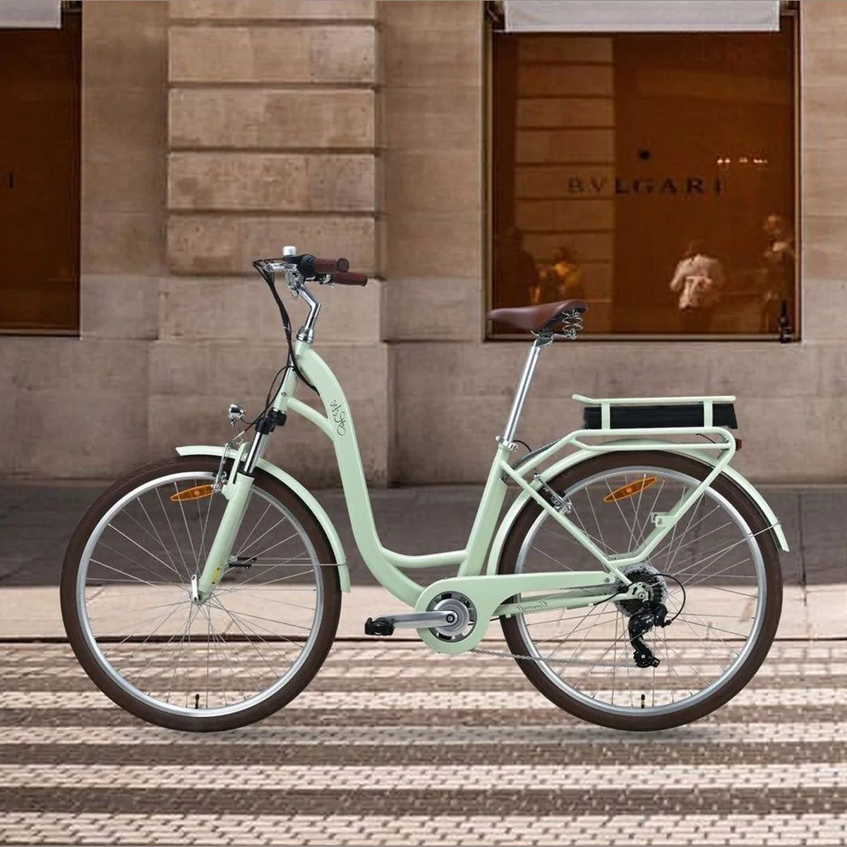 VECOCRAFT HEBE E-Bike Cityrad, 25 km/h, 7-Gang Shimano, komfortabler Tiefeinsteiger-Rahmen 2