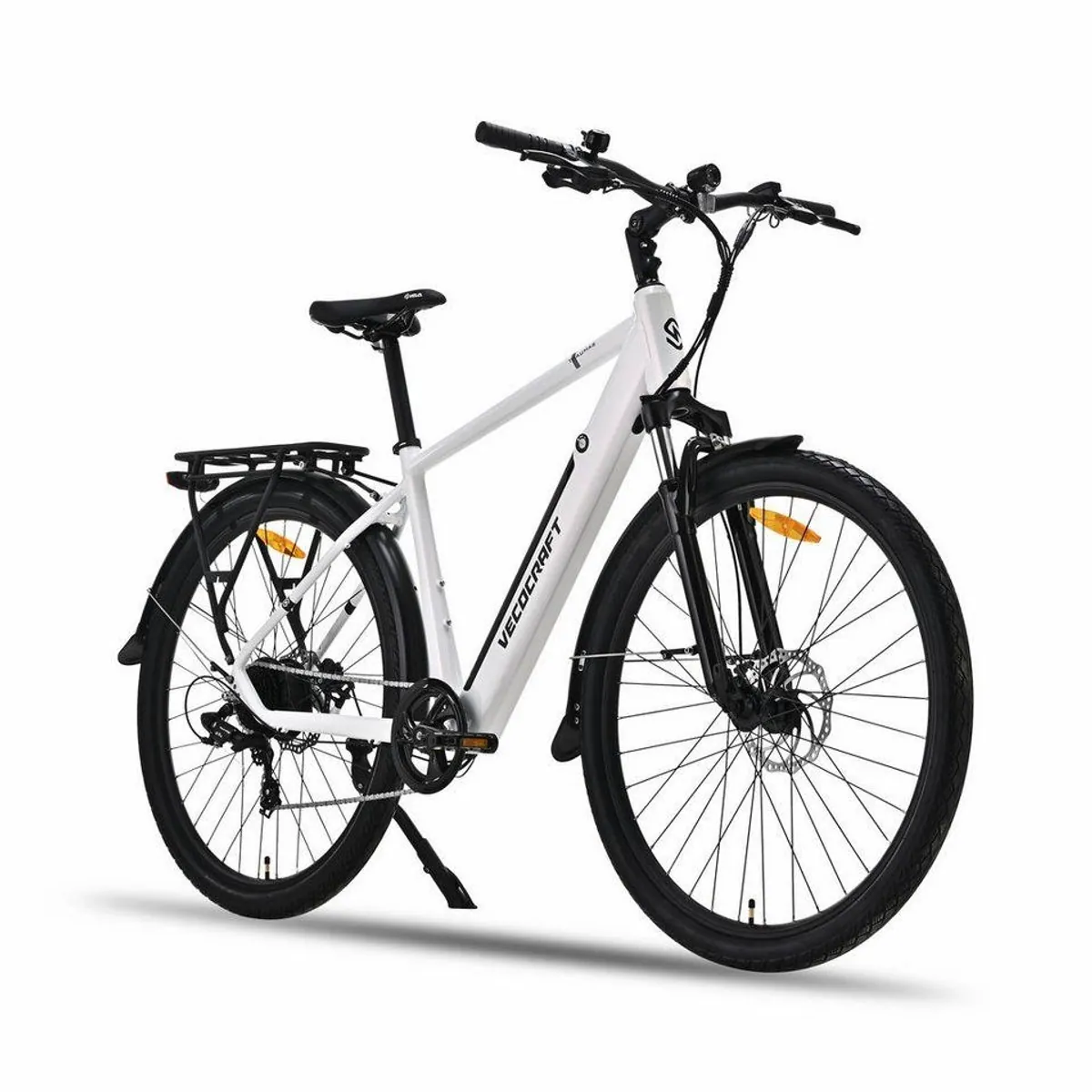 VECOCRAFT Thaumas E-Bike, 28 Zoll, 7-Gang Shimano, 375 Wh Akku — exzellenter Fahrkomfort, leistungsstarker Heckmotor, stilvolles Design