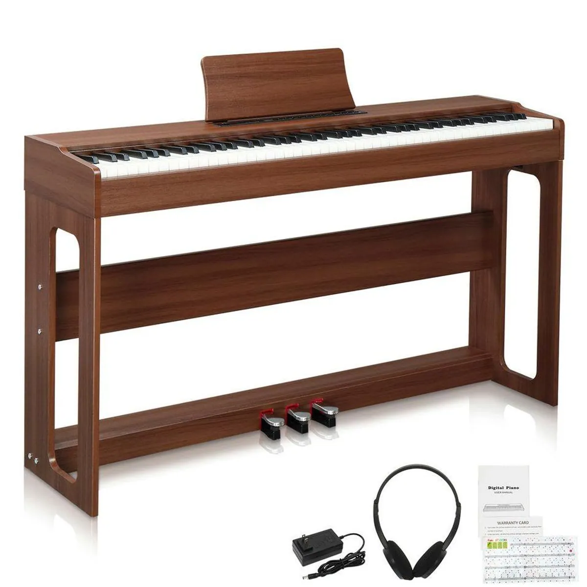 VINGLI GDP-104 Digitalpiano, vollgewichtete Tasten, Dual Bluetooth, 128 Klangfarben