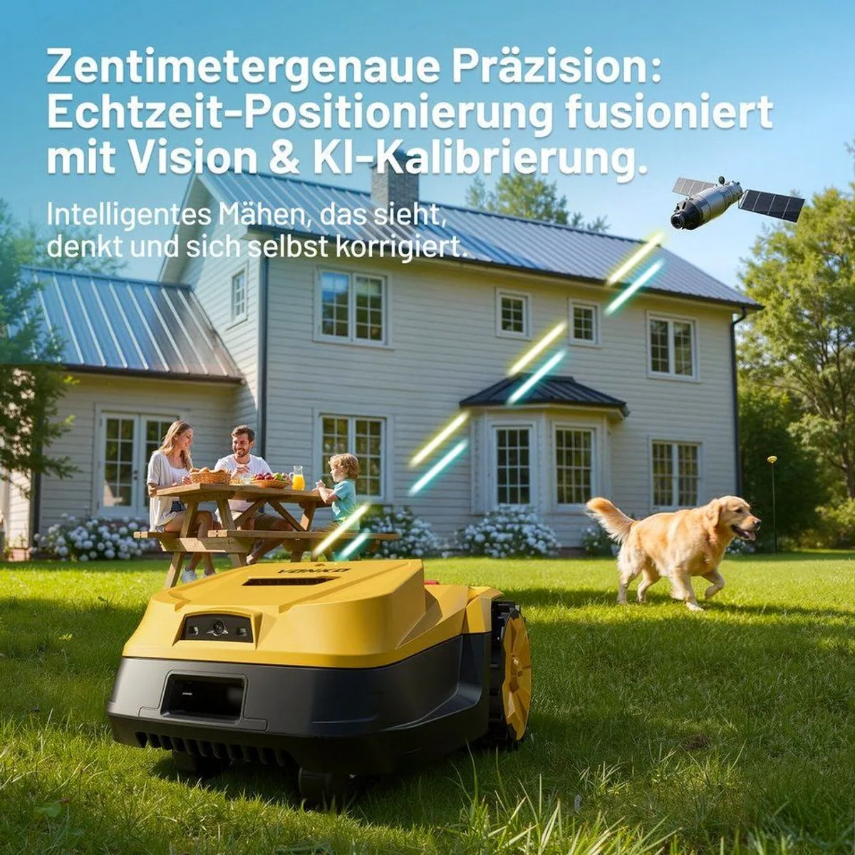 VONKO M200 Rasenmähroboter, präzise Navigation, hohe Steigfähigkeit, smarte App-Steuerung 2