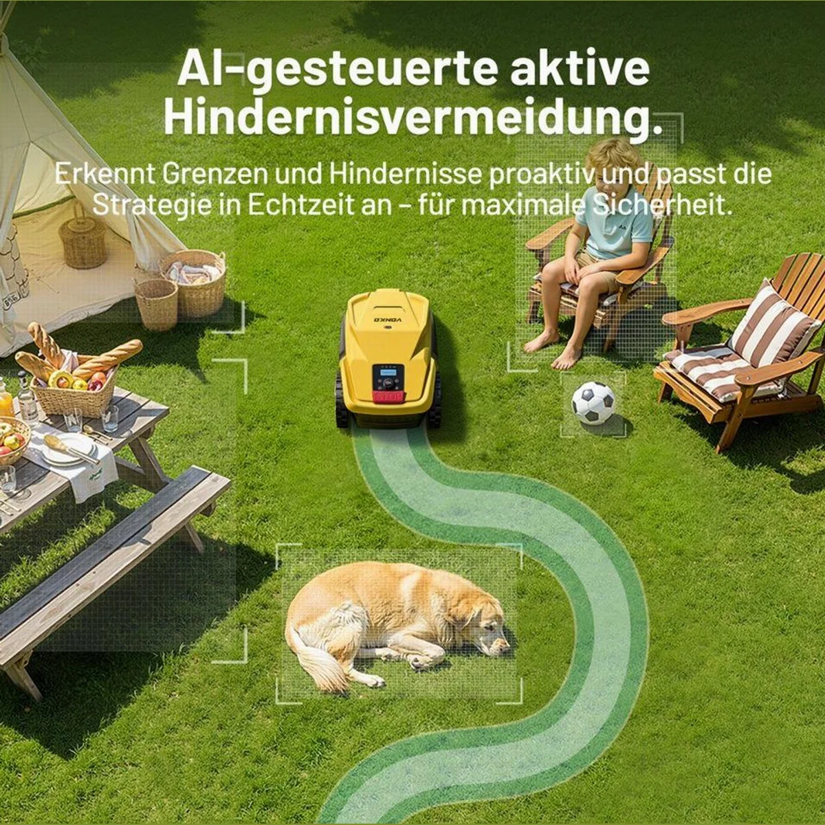 VONKO M200 Rasenmähroboter, präzise Navigation, hohe Steigfähigkeit, smarte App-Steuerung 3