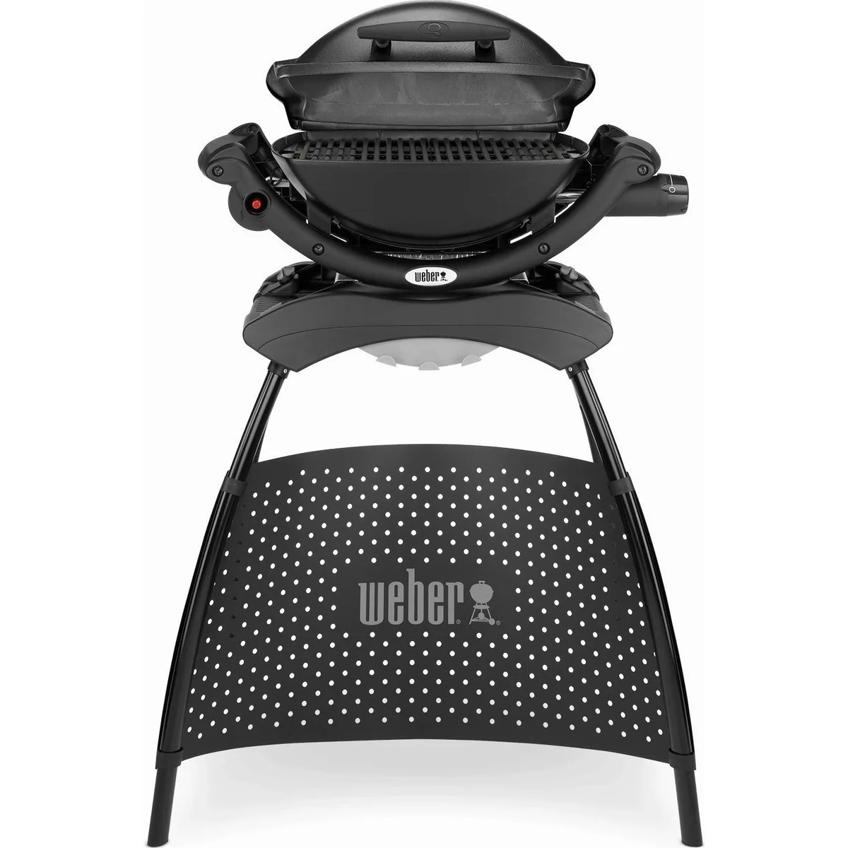 Weber Q 1000 Stand Gasgrill, kompakte Bauweise, optimale Temperaturkontrolle, gusseiserner Grillrost