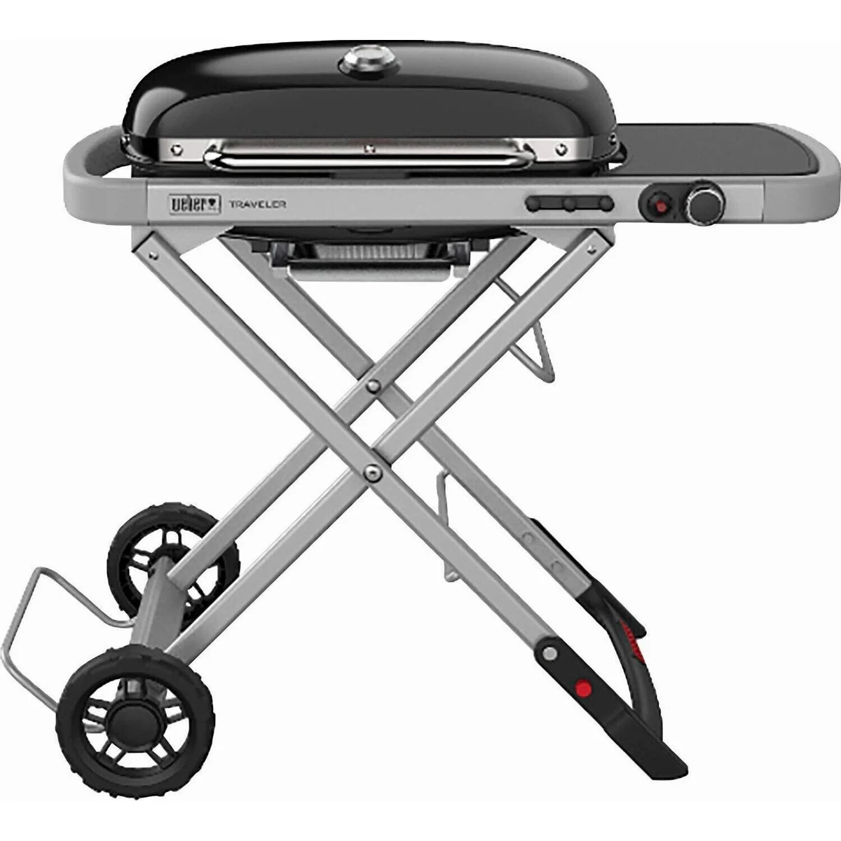 Weber Traveler Gasgrill, hohe Mobilität, optimale Hitzeverteilung, herausnehmbare Fettauffangschale
