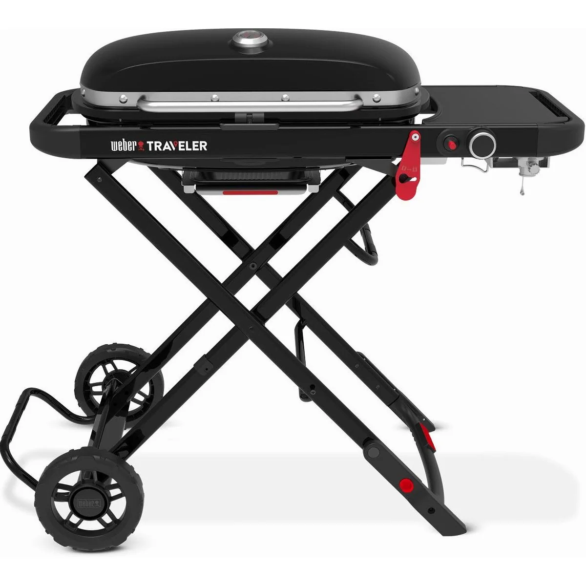 Weber Traveler Camping-Gasgrill, kompakt, einhändige Bedienung, automatischer Deckelverschluss 2