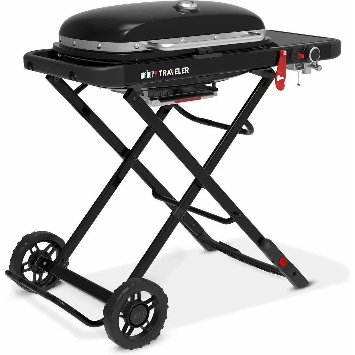 Weber Traveler Camping-Gasgrill, kompakt, einhändige Bedienung, automatischer Deckelverschluss 3