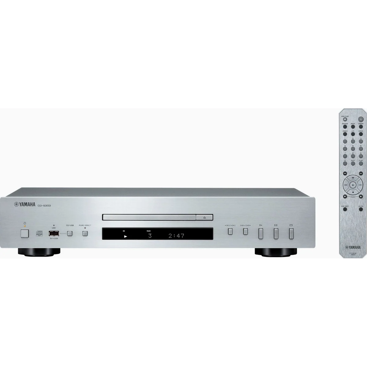 Yamaha CD-S303 CD-Player, vielseitige Audioformate, USB-Anschluss, Pure Direct Funktion