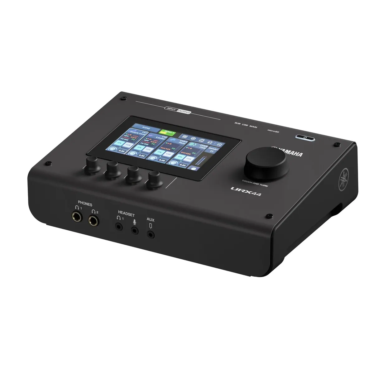 Yamaha URX44 USB Audio Interface, 6-In/4-Out, Touch-Display, DSP-Effekte