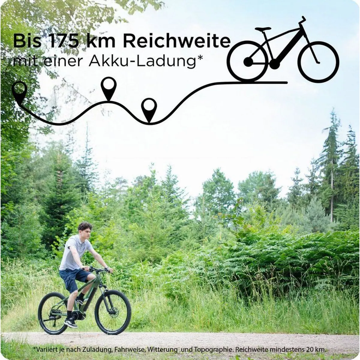 Zündapp X900 E-Bike Mountainbike, 733 Wh Akku, 10 Gang Shimano Schaltung, Mittelmotor 2