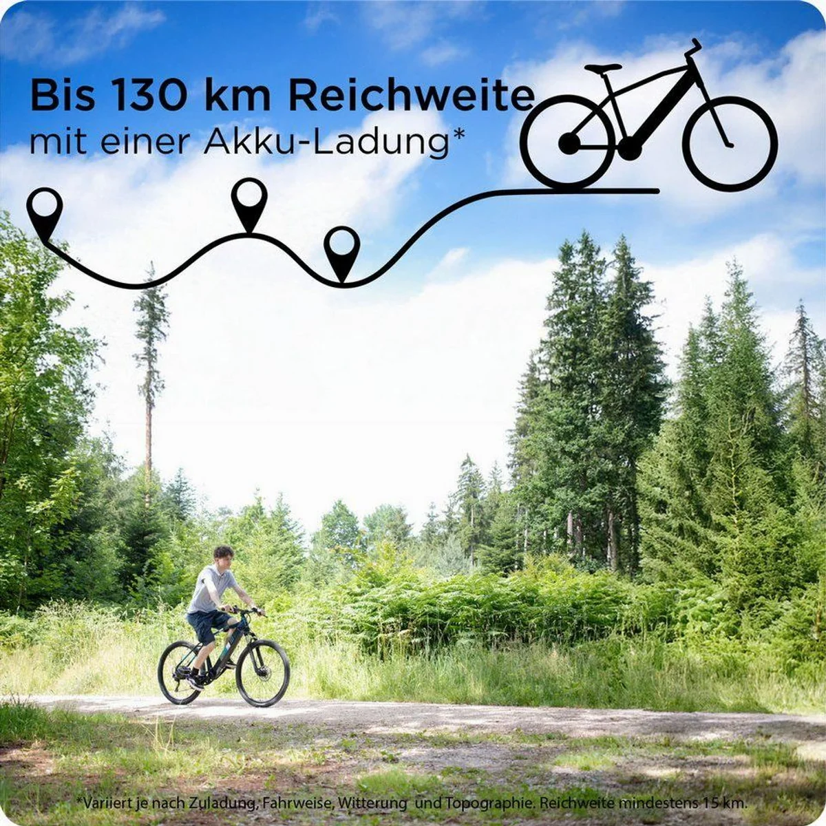 Zündapp Z808 E-Bike Mountainbike, kraftvoller Heckmotor, Shimano Deore 10-Gang-Schaltung 2