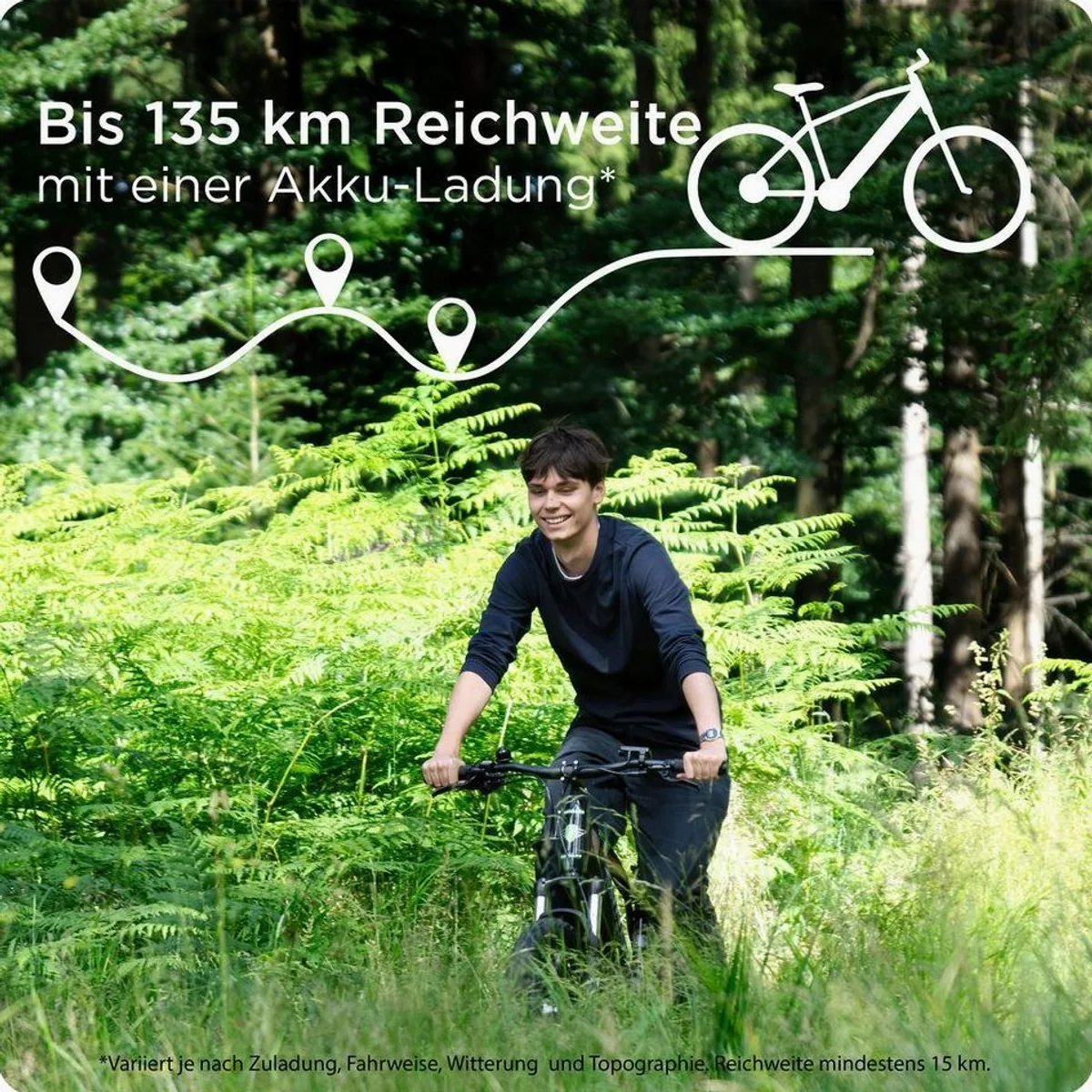 Zündapp Z890 E-Bike Mountainbike, 10-Gang Shimano Deore, 550 Wh Akku, App-Steuerung 3