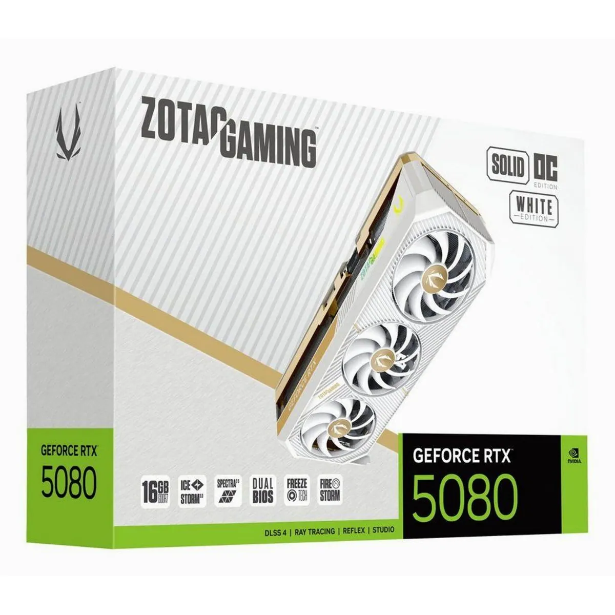 Zotac GAMING GeForce RTX 5080 SOLID OC Grafikkarte, beeindruckende Leistung, fortschrittliche Kühlung, optimierte Effizienz