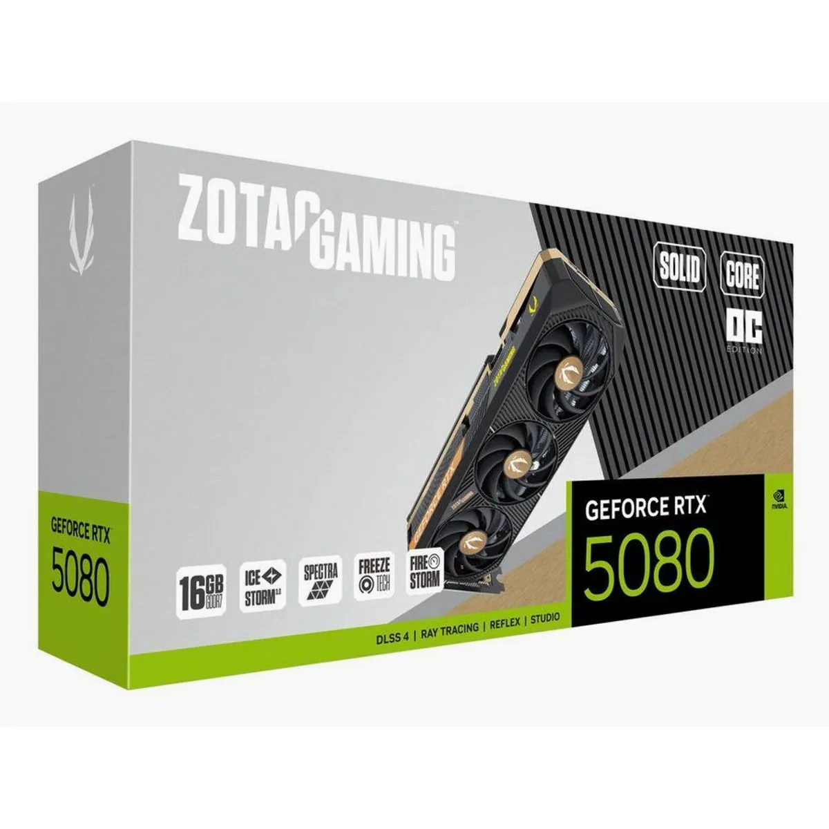 Zotac GAMING GeForce RTX 5080 SOLID CORE OC Grafikkarte, Ausgezeichnete Leistung, Modernste Kühlung, Hochwertige Materialien